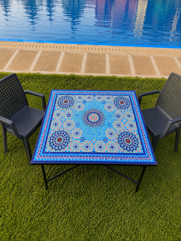 Large mosaic table 100% handmade for Outdoor/Indoor 56 X 32 in