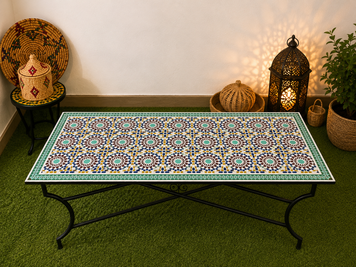 Amazing dinning Table, Moroccan Mosaic Table, outdoor and indoor Mosaic Table, Summer mosaic Table, 100% handcrafted, free shipping