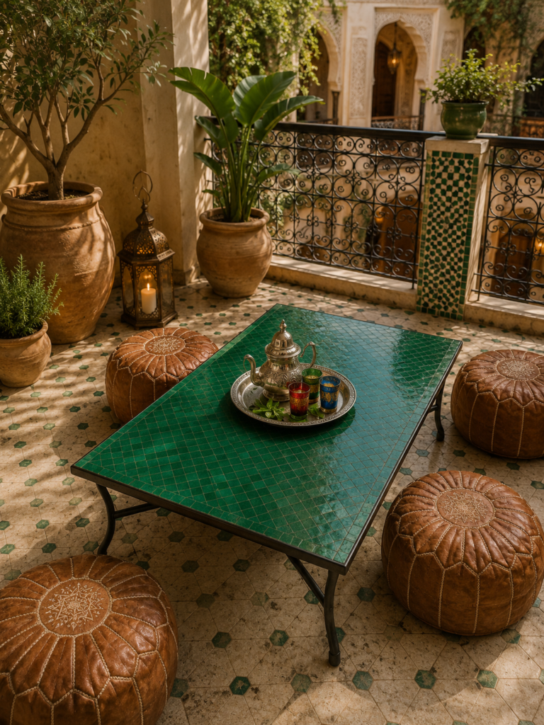 Handmade Moroccan Zellige Mosaic Table — MT0024