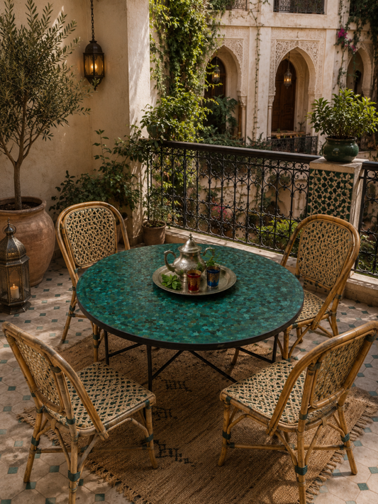 Handmade Moroccan Zellige Mosaic Table — MT0061