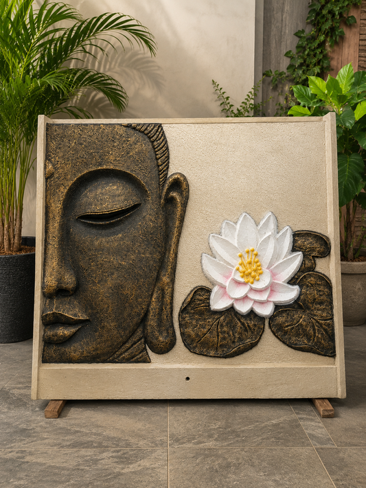 Uluwatu Extra Large Masterpiece Buddha Water Wall with Sublime Colours