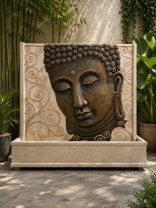 Alila Extra Large Masterpiece Buddha Water Wall with Sublime Colours