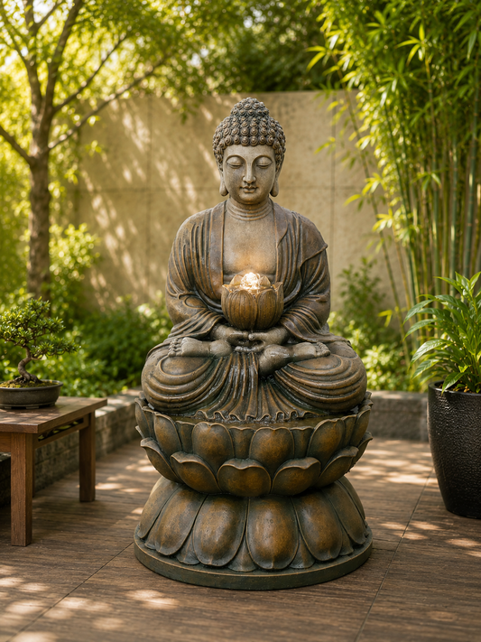 PURPOSE In-house Designed Buddha Fountain NEW 2024 Solar Pump