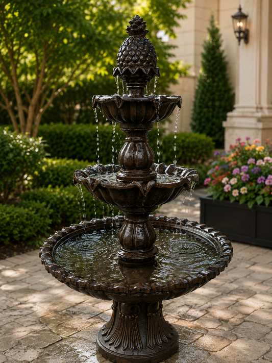 Toledo Stone Effect 5-Tier Electric Powered Tiered Water Fountain