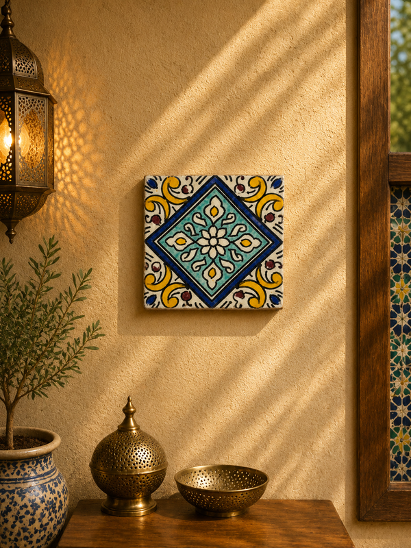 Moroccan Ceramic tiles Hand painted tiles 4"x4" 100% for Bathroom Remodeling and kitchen Projects works wall and ground