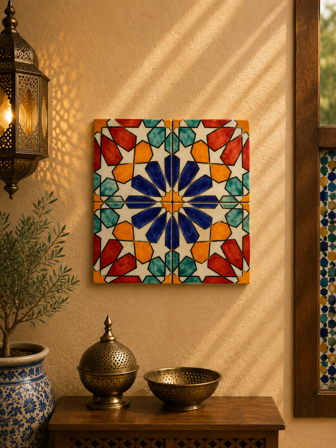 Bathroom Ceramic tiles Hand painted backsplash tiles 4"x4" 100% Handmade for Remodeling and kitchen Projects works wall and ground