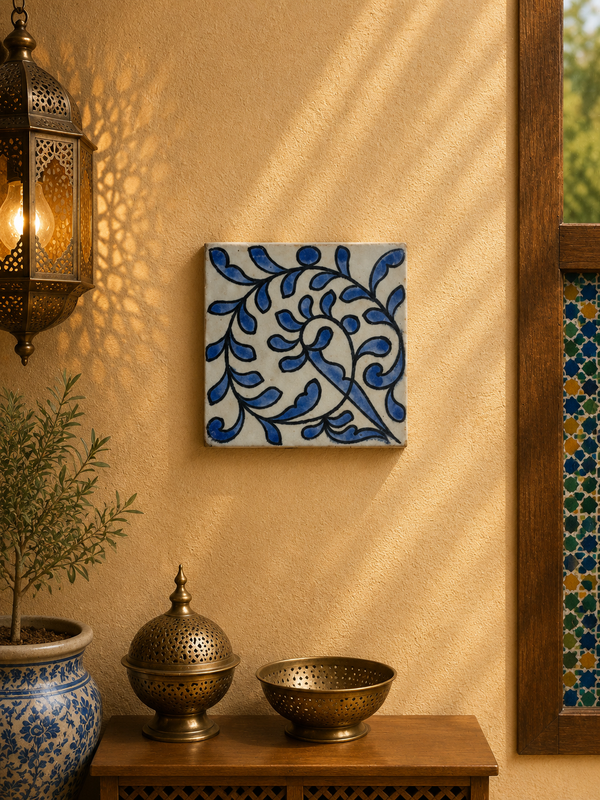 Kitchen Ceramic tiles Hand painted backsplash tiles 4"x4" 100% Handmade for Bathroom built with mid century modern styling pool, remodeling