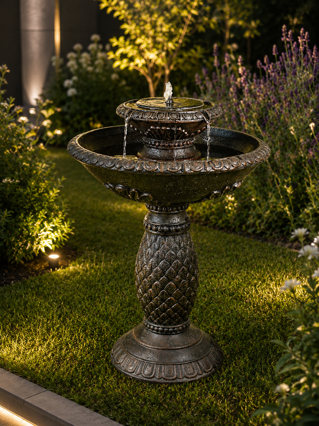 DOLCE Solar Bird Bath Fountain