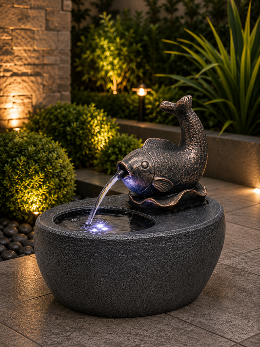 Pescador Fish Water Feature Spout Fountain