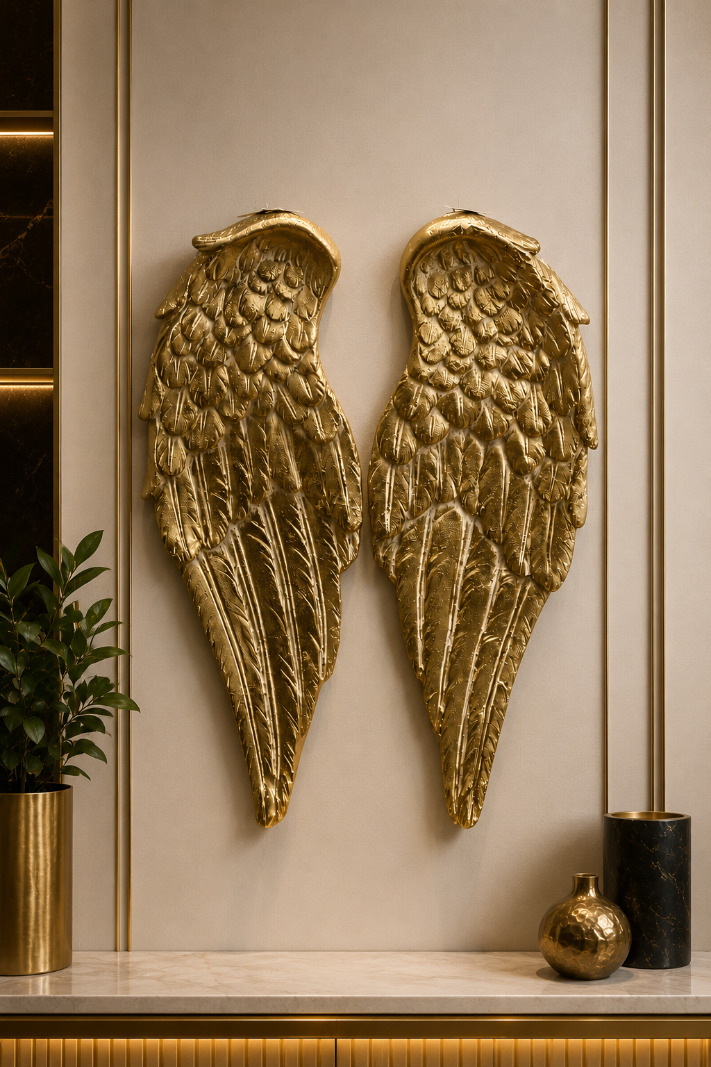 LUCCE Pair Angel Wings Hanging Set of 2