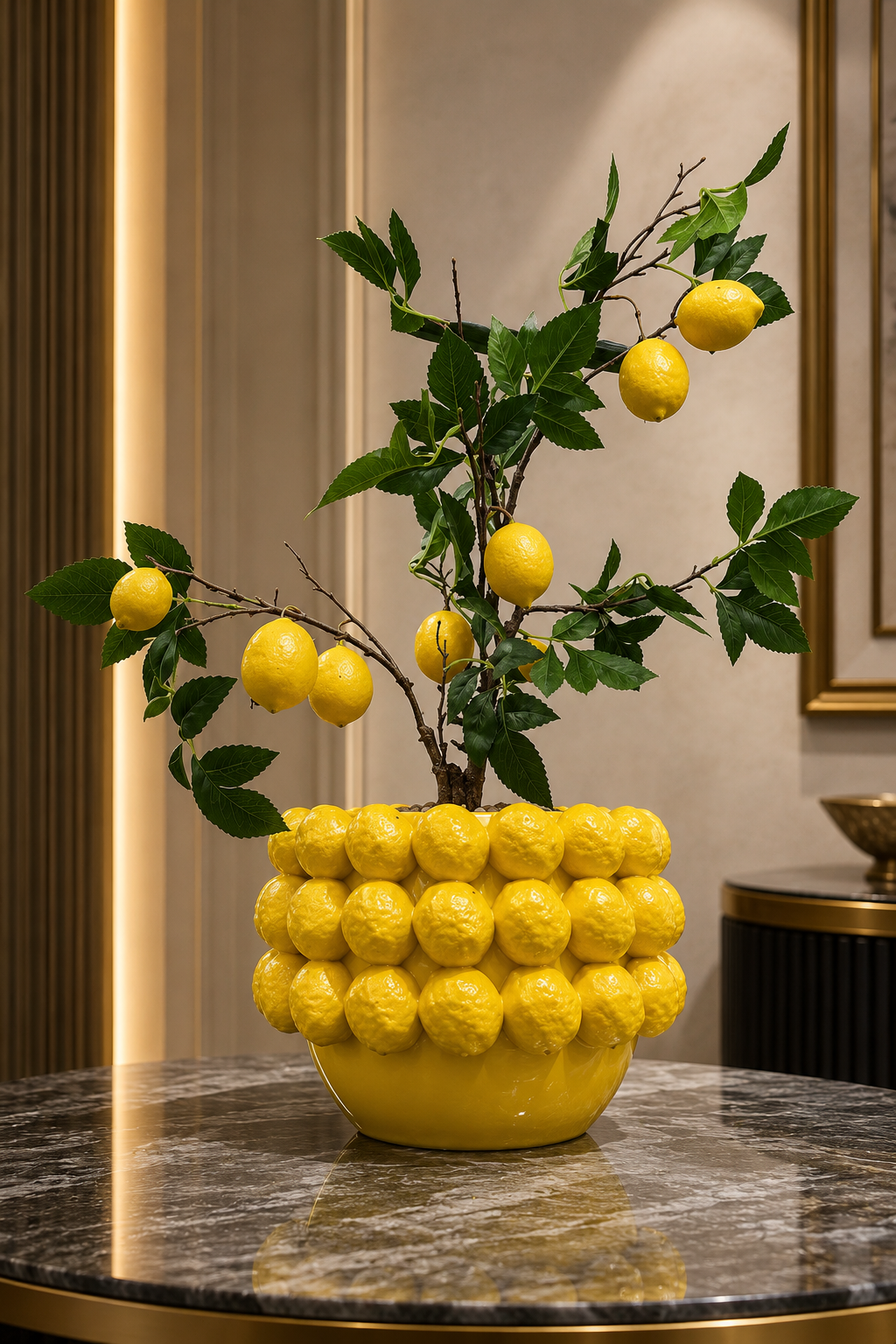 Lemon Tree complete in Vivid Yellow Colour Ceramic Finish