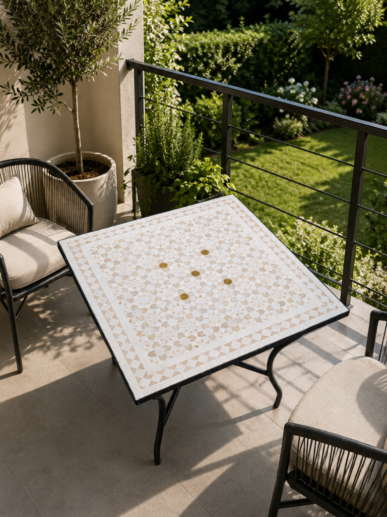 Handmade Moroccan Zellige Mosaic Table — MT0088