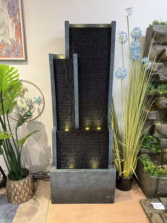 Empire Large Multi Drop Water Feature 1.8 Meter Tall Indoor & Outdoor Fountain