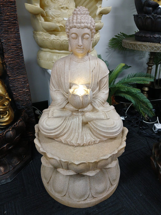 Friendship Buddha Water Feature 1 Meter Tall Outdoor Unique Colour