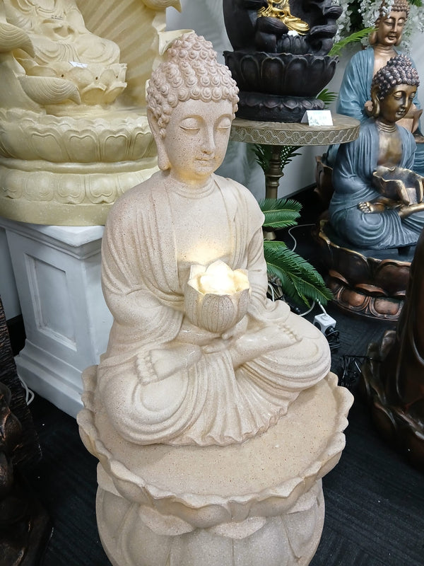 Friendship Buddha Water Feature 1 Meter Tall Outdoor Unique Colour