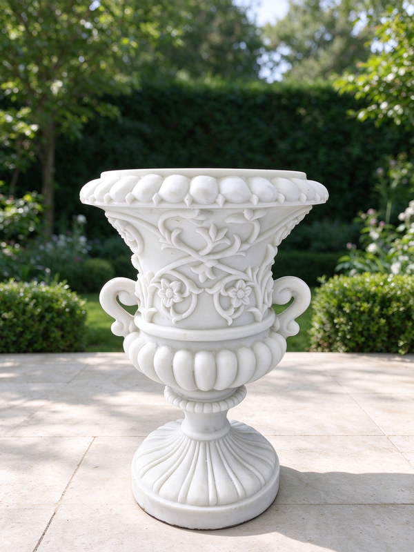 Jazmín Classic Urn Planter in White