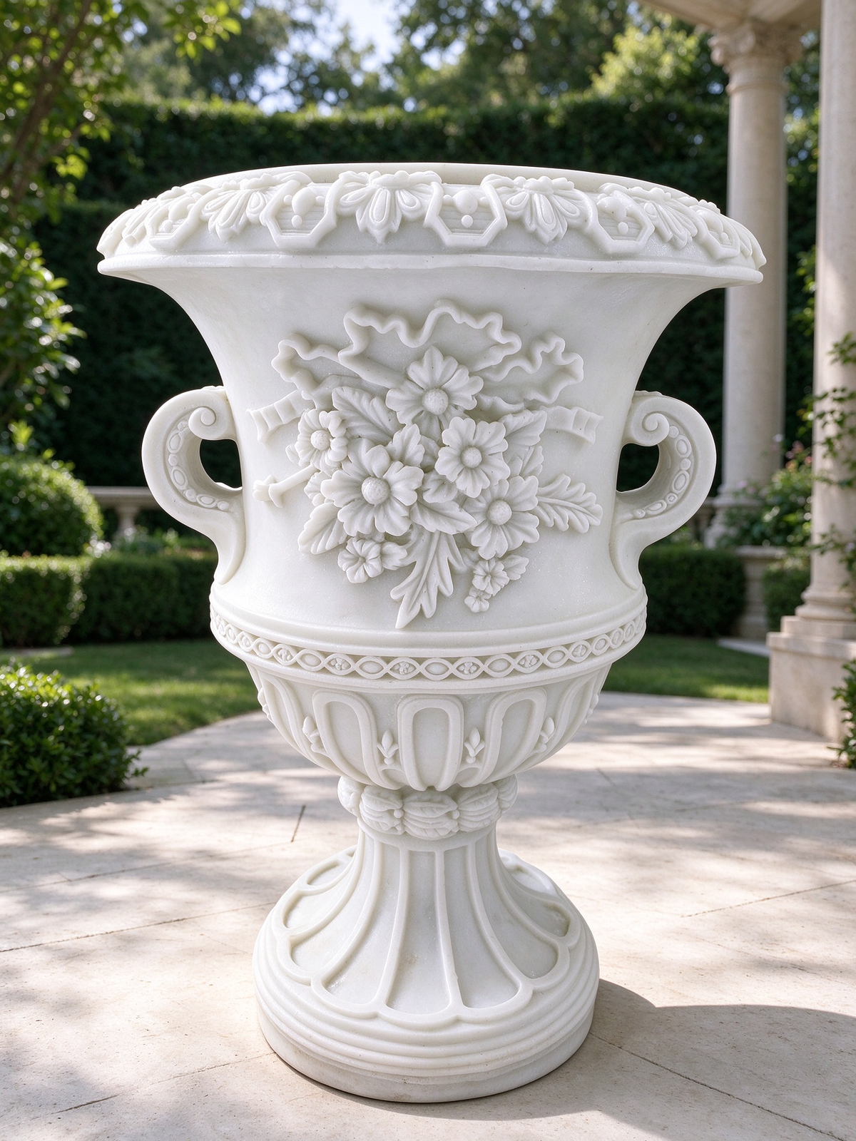 Ramo Floral Urn Planter in White