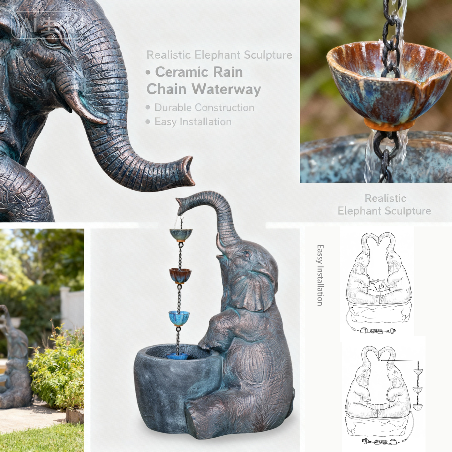 Elephant Water Feature