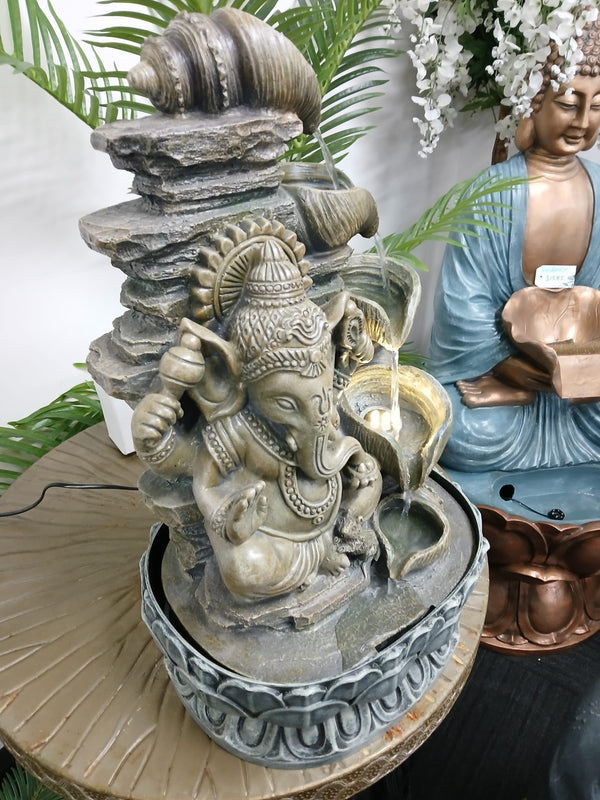 Vitality Ganesh Tabletop  Water Feature 54cm Tall Indoor Fountain Unique Colour