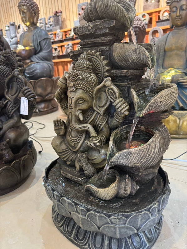 Vitality Ganesh Tabletop  Water Feature 54cm Tall Indoor Fountain Unique Colour