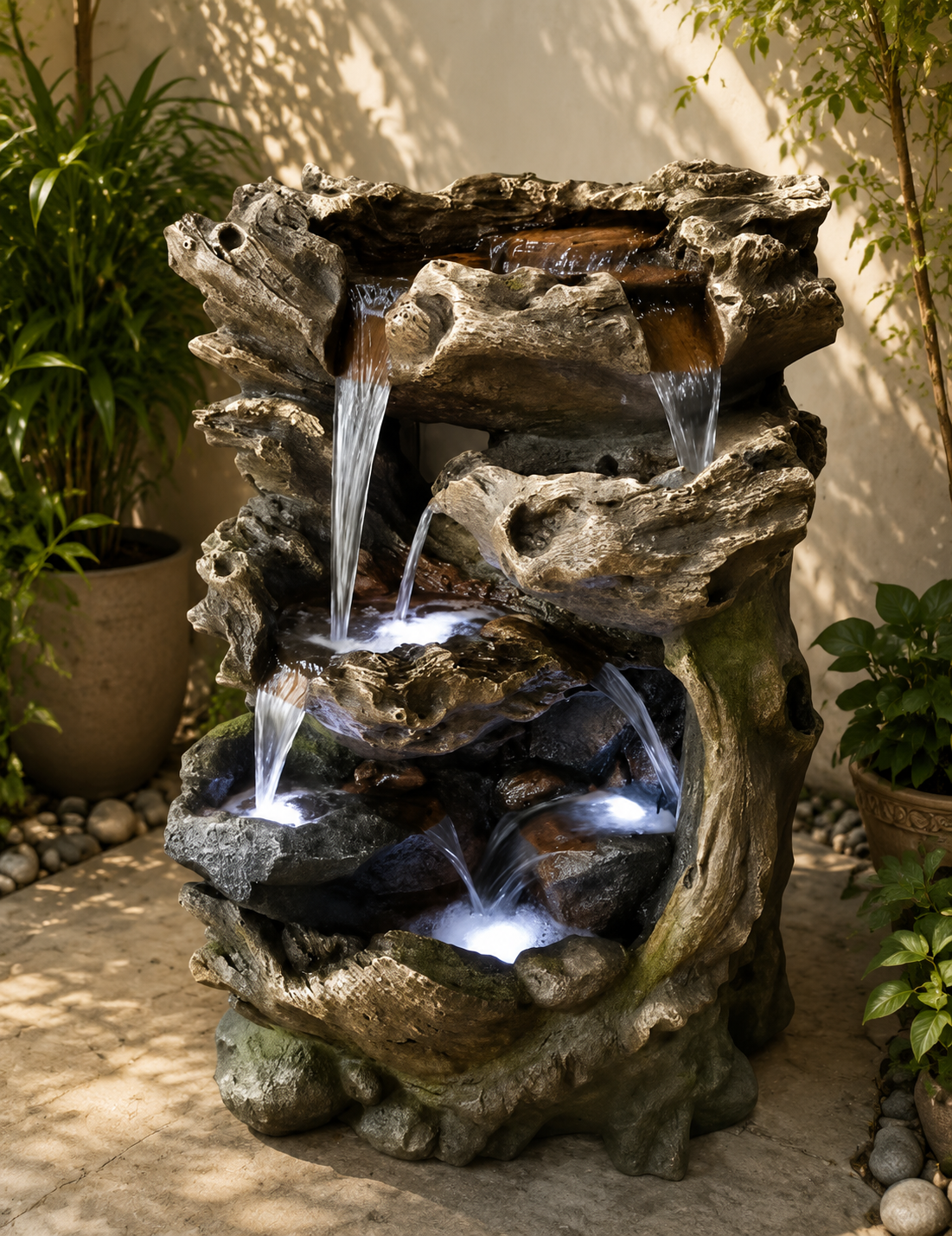 Sutherland Falls Natural Looking Woodland Design Water Feature