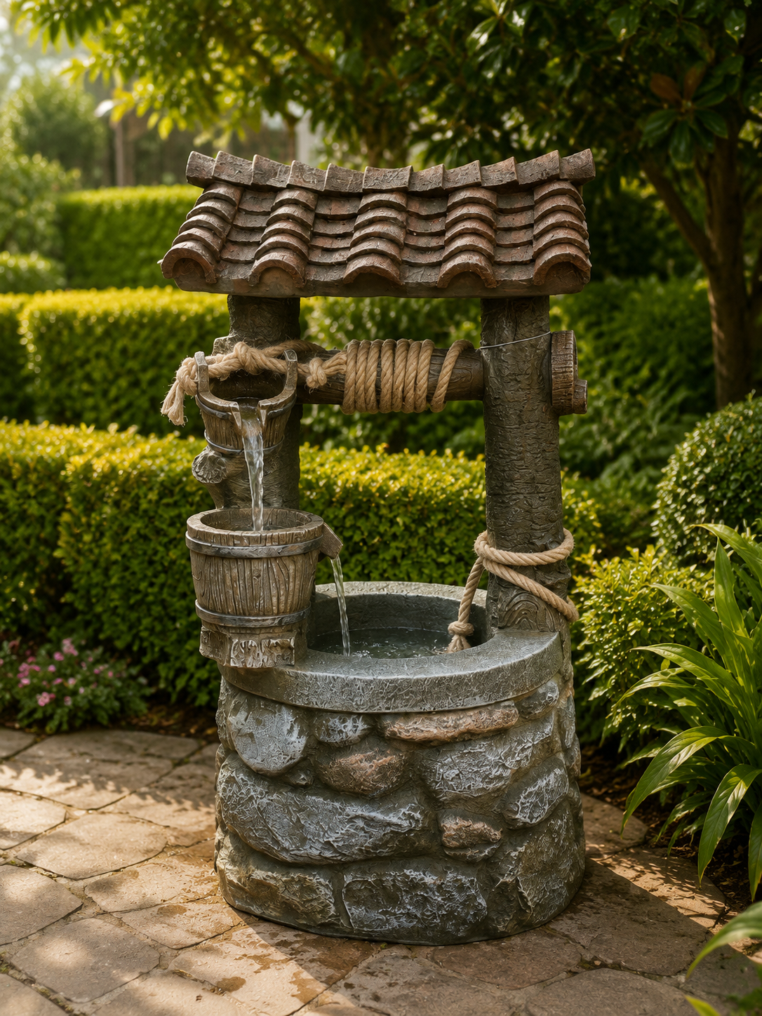 Pozo Cute Wishing Well Fountain