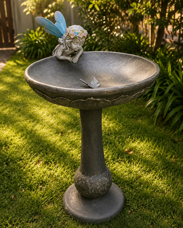 HADA Bird Bath Fairy with Butterfly