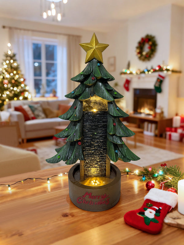 Navidad Christmas Tree Water Feature