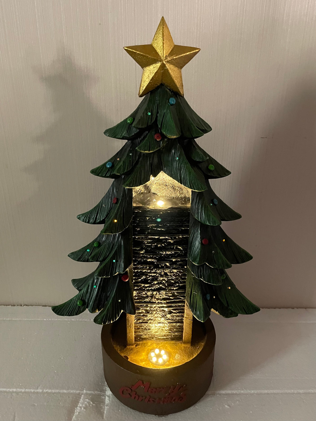 Navidad Christmas Tree Water Feature
