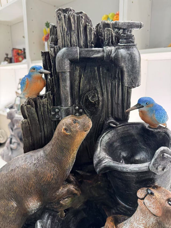 Fiesta Bathing Otters Fountain