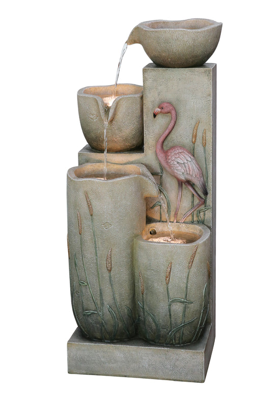 Nerja Flamingo Bird Multi Drop Water Feature
