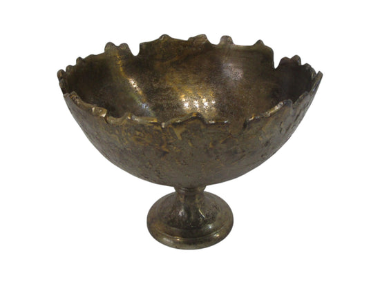Mariola Vintage Antique Brass Shiny Colour Metal Vase Bowl Lush Collection