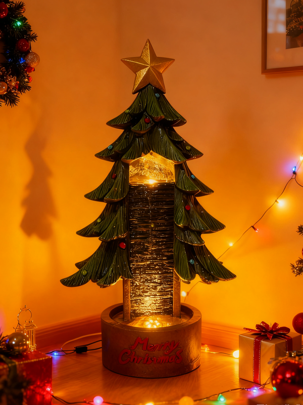 Navidad Christmas Tree Water Feature