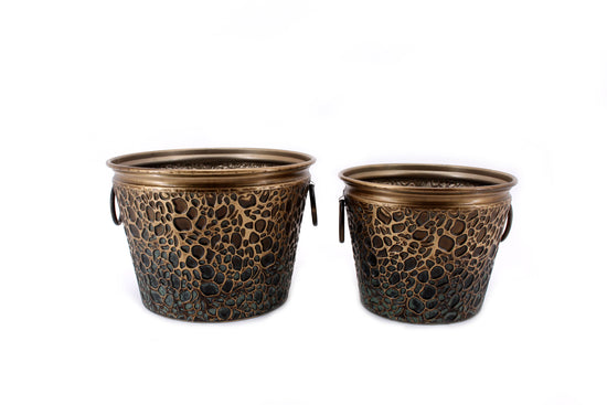 Oceanic Set 2 Metal Planter Summer 2023 Design Quality Garden Planters Pots