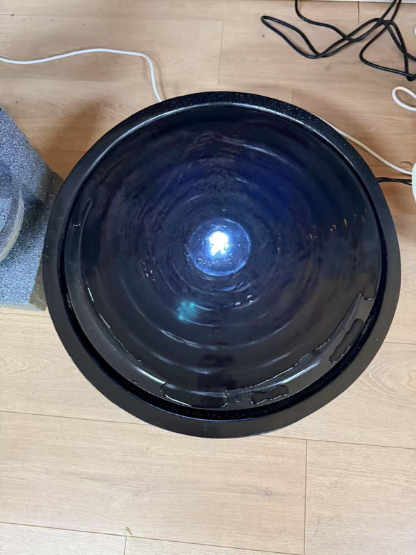 Rueda Black Round Water Feature Fountain