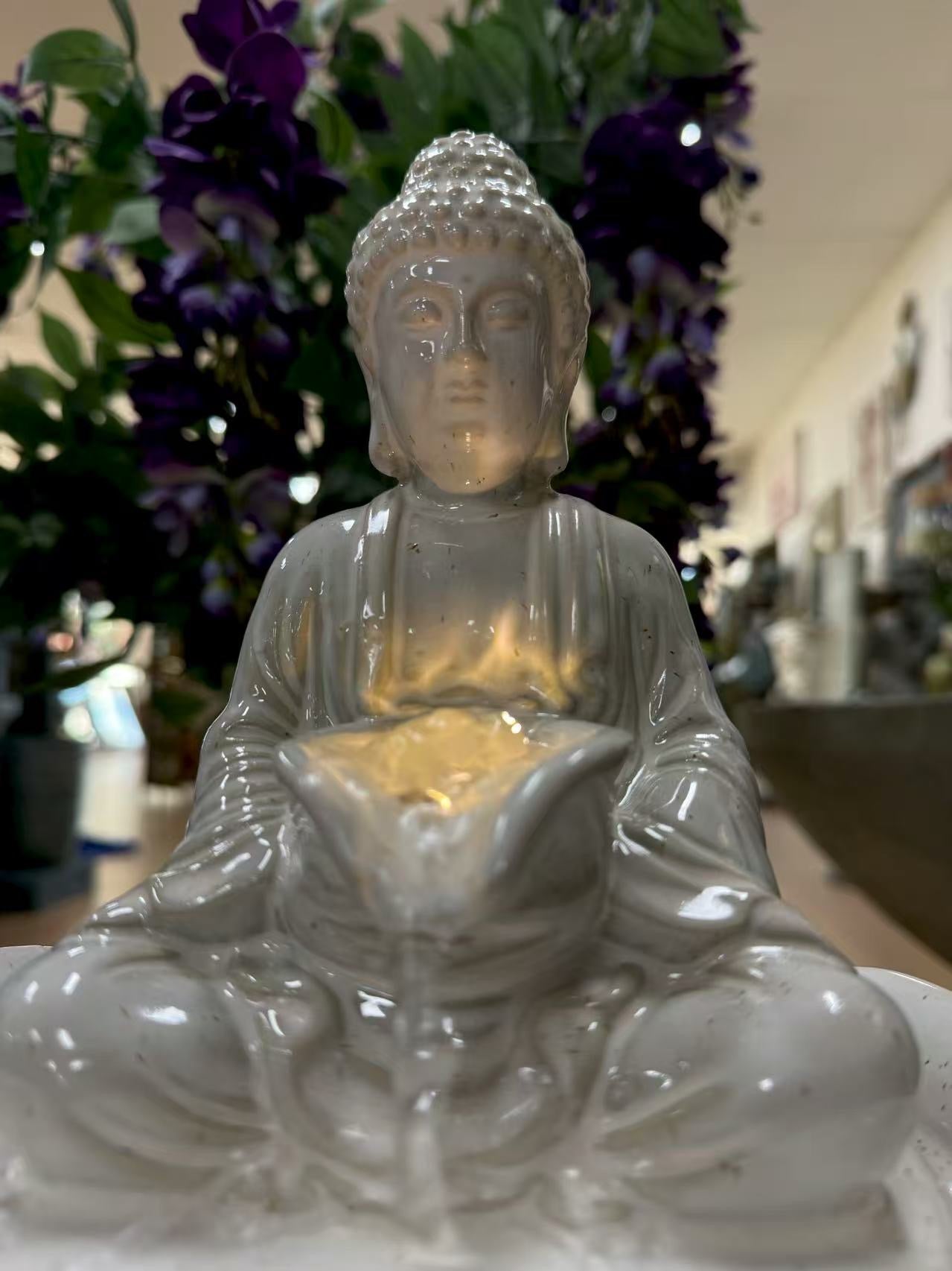 Shield Buddha Porcelain Table Fountain