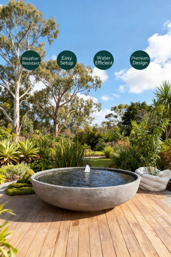 Stormy Large Round Water Feature