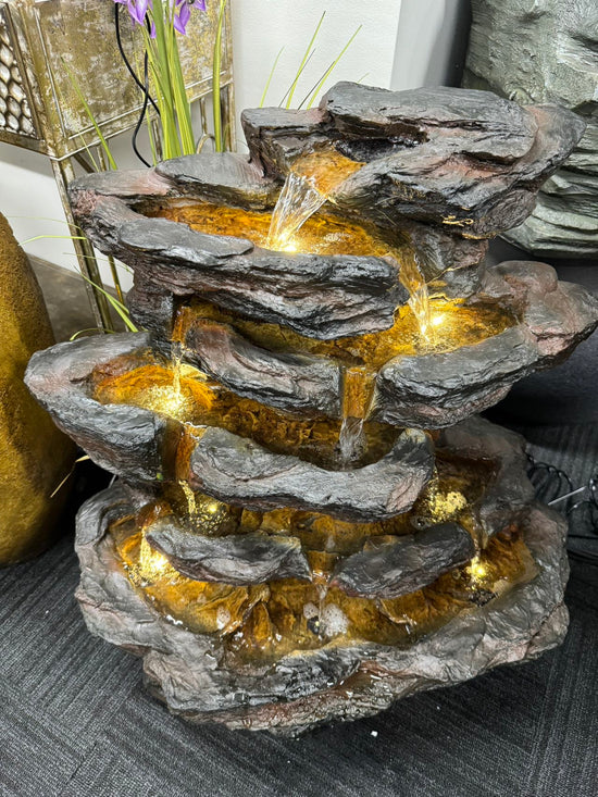 Ceniza Driftwood Fountain Volcanic Rocks Colour Beautiful Sound Water Feature