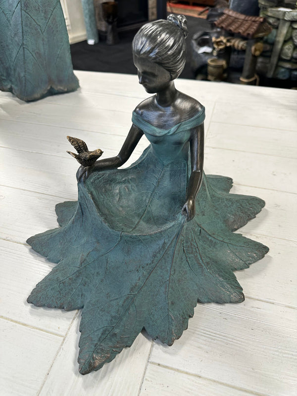 Christina Elegant Lady in Bronze with Blue Leaves Dress New Collection