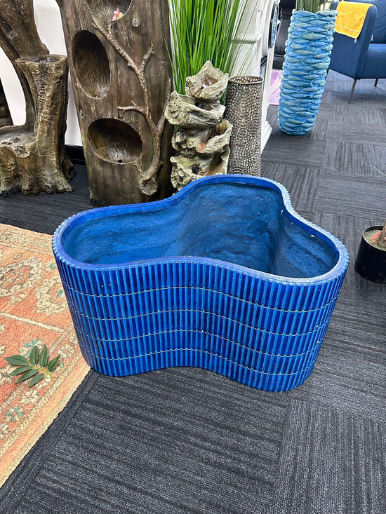 Adriatico Italian Blue Ceramic Look Design MGO Planter