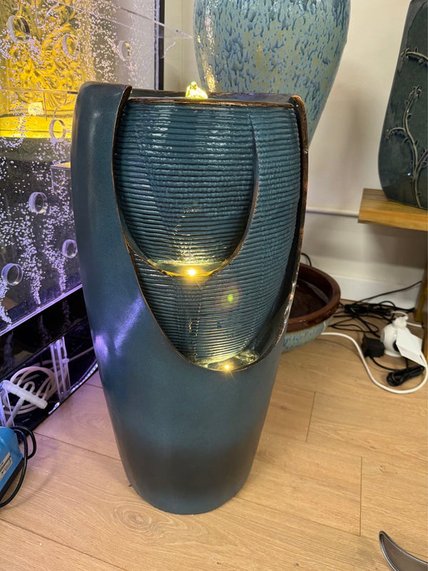 COTE D'AZUR Mediterranean Blue Ceramic Effect Water Feature