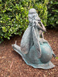 Enchanted Fairy Sailing on a Snail Garden Décor Ornament MGO Outdoor Statue