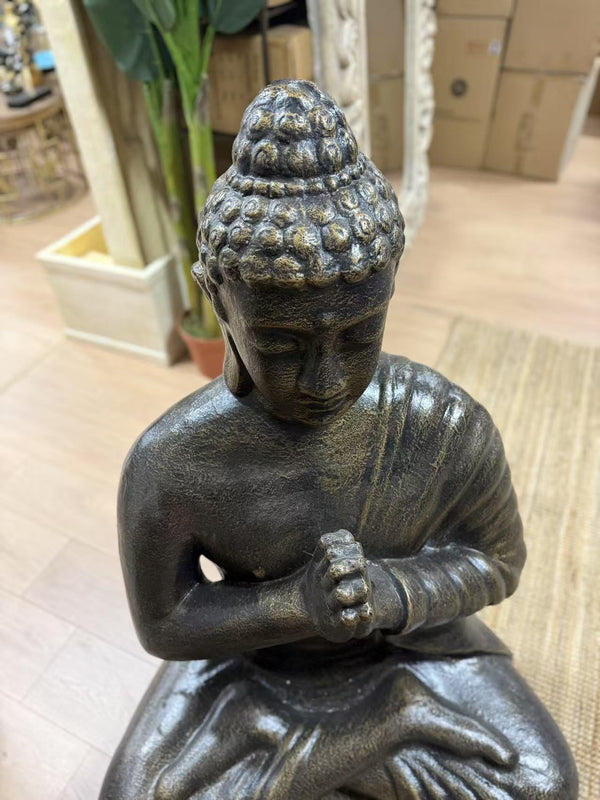Joy Buddha Statue Black Gold Cement Fibre ETA July 2026