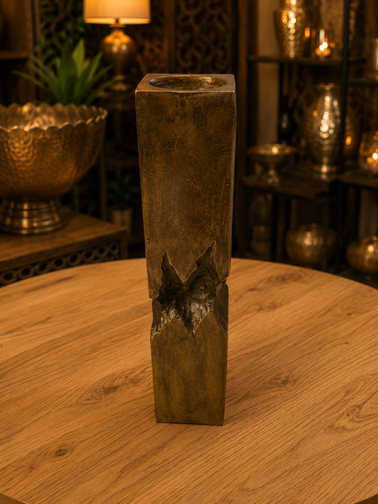 Galicia Vintage Antique Brass Shiny Colour Candle Holder Lush Collection