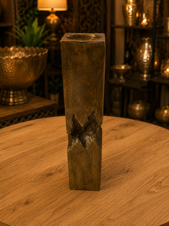 Galicia Vintage Antique Brass Shiny Colour Candle Holder Lush Collection