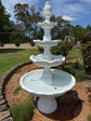 Borgo White Stone Effect 5-Tier Electric Powered Tiered Water Fountain