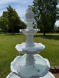 Borgo White Stone Effect 5-Tier Electric Powered Tiered Water Fountain