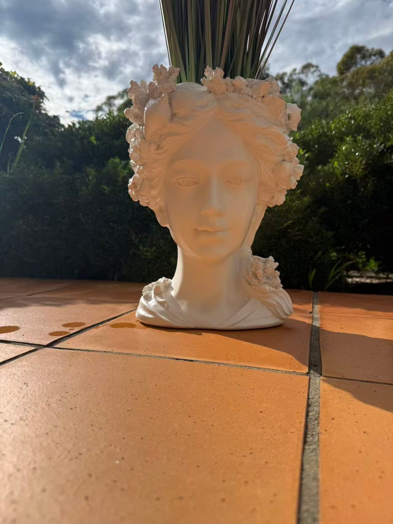 Donatella Statue Bust White Statement