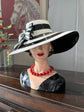 Vogue Bust Head With Hat in Vivid Colours Ceramic Finish