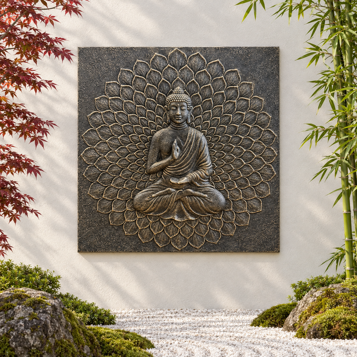 Padma – Lotus Buddha Wall Art | Fibre Cement | Outdoor